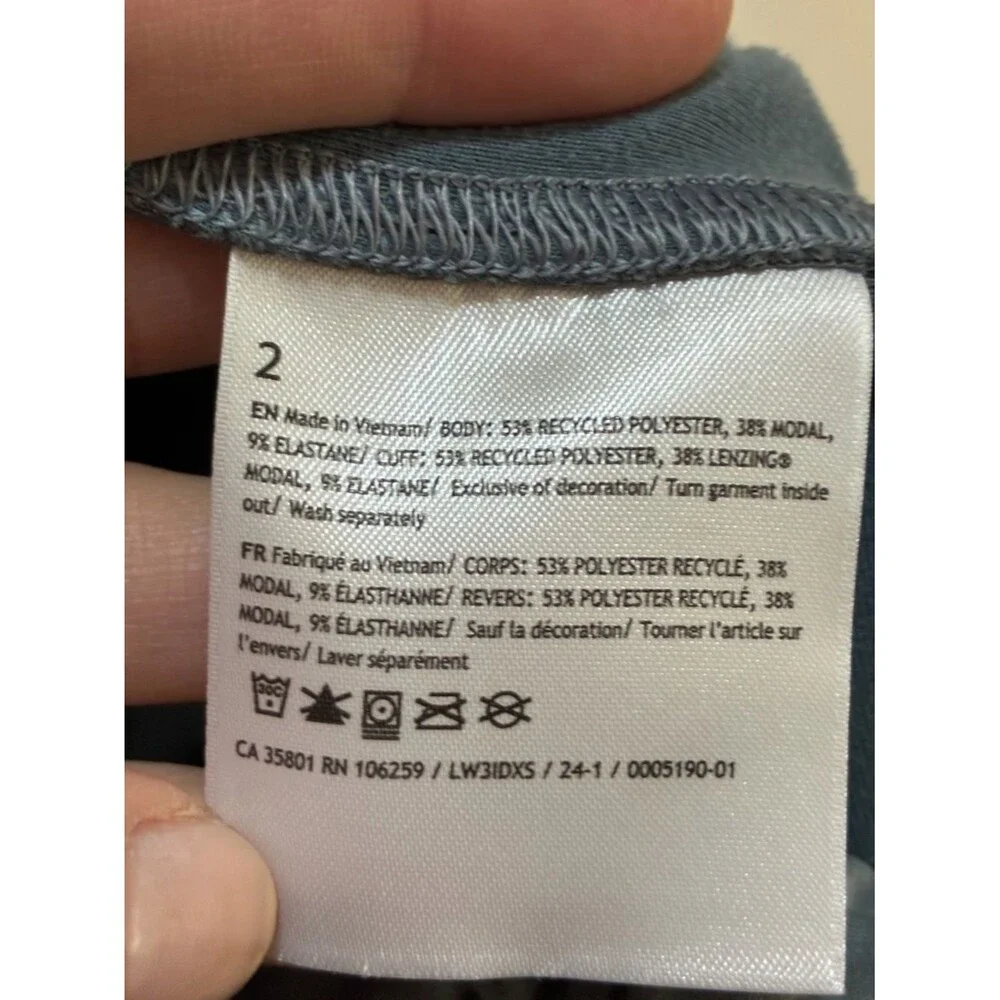 Lululemon Brushed Softstream Half Zip pullover top size 2 solar grey
